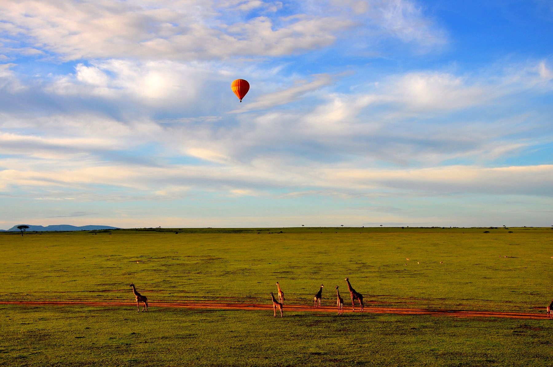 Hot air balloon safari over the Maasai Mara